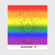 Cancer Zodiac HBTQ Stolthet Regnbåge Astrologi Des