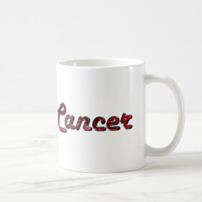 Cancer Zodiac i Ruby Gemstone Kaffemugg (Höger)