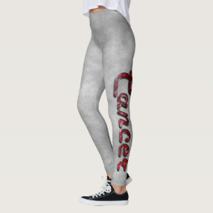 Cancer Zodiac i Ruby Gemstone Leggings