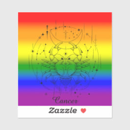 Cancer Zodiac LGBTQ-Pridet Regnbåge Astrologidesig Klistermärken