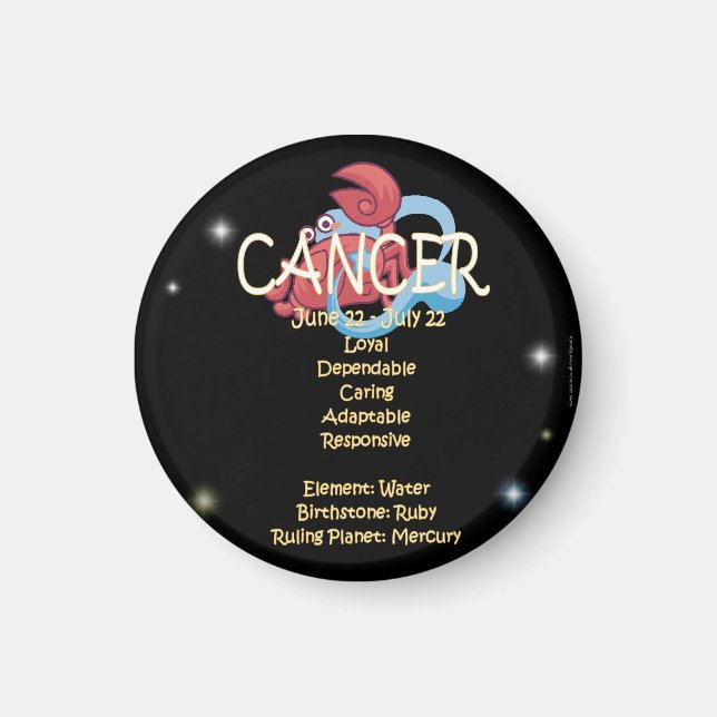 Cancer zodiac magnet (Framsidan)