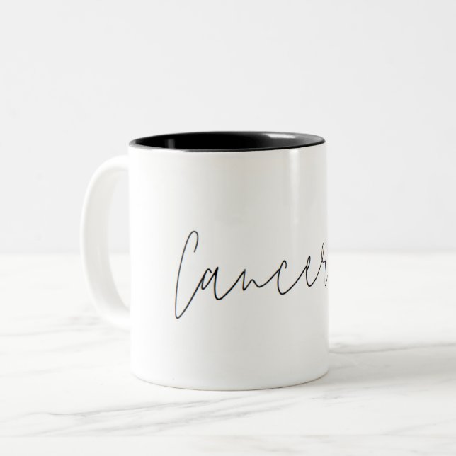 Cancer Zodiac Minimalist Mugg (Framsida vänster)