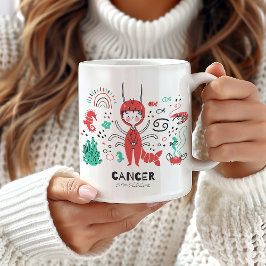 Cancer Zodiac Mugg, Cancer Stjärntecken Kaffemugg