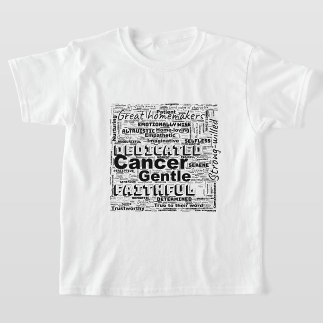 Cancer Zodiac Ord Cloud-inspiration T Shirt (Laydown)