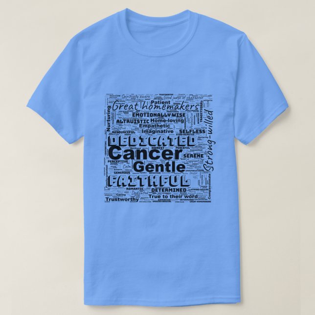 Cancer Zodiac Ord Cloud Inspiron Manar Shirt T Shirt (Design framsida)