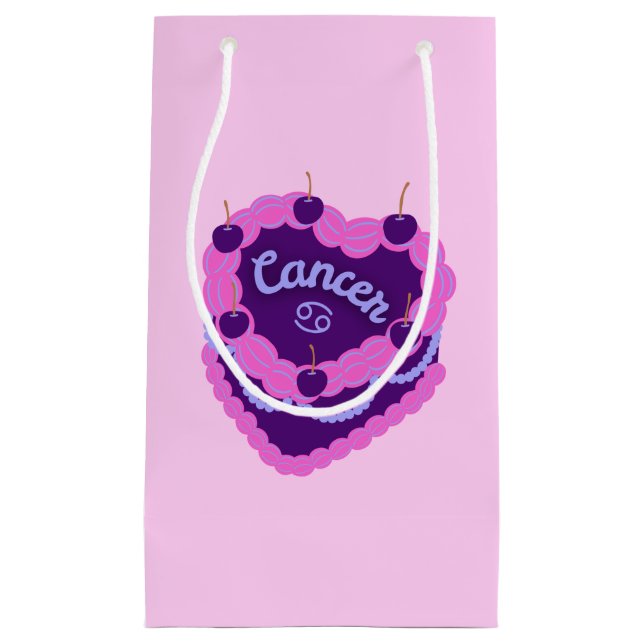 Cancer Zodiac Pastel Heart Birthday Cake (Framsidan)