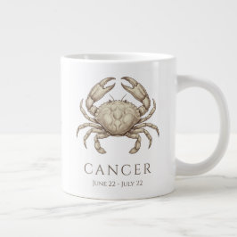 Cancer Zodiac Personalized Name & Birth Date Jumbo Mugg