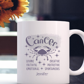 Cancer Zodiac Personlig Traits Horoscope Kaffemugg