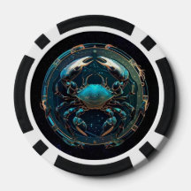Cancer Zodiac Poker Chip - Crab Horoscope