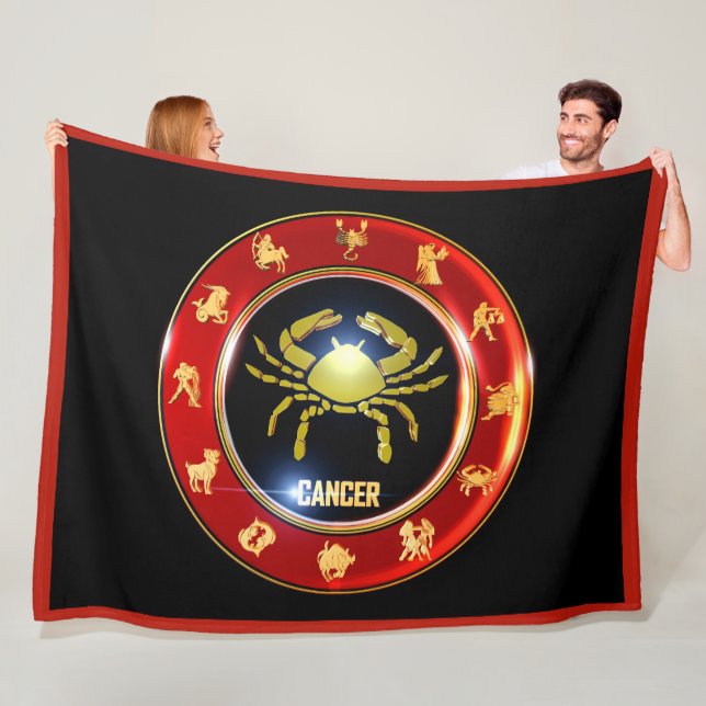 Cancer Zodiac Sign Astrology Fleece Blanket (På plats)
