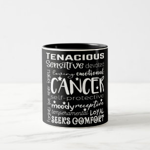 Cancer Zodiac Sign/Astrology tvåtonkaffe Mugg