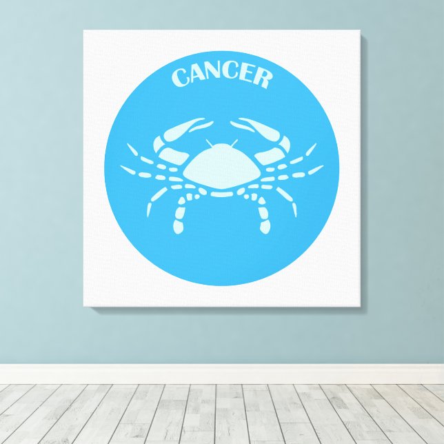 Cancer, Zodiac Sign, Horoscope, Astrology Canvastryck (Insitu (trägolv))