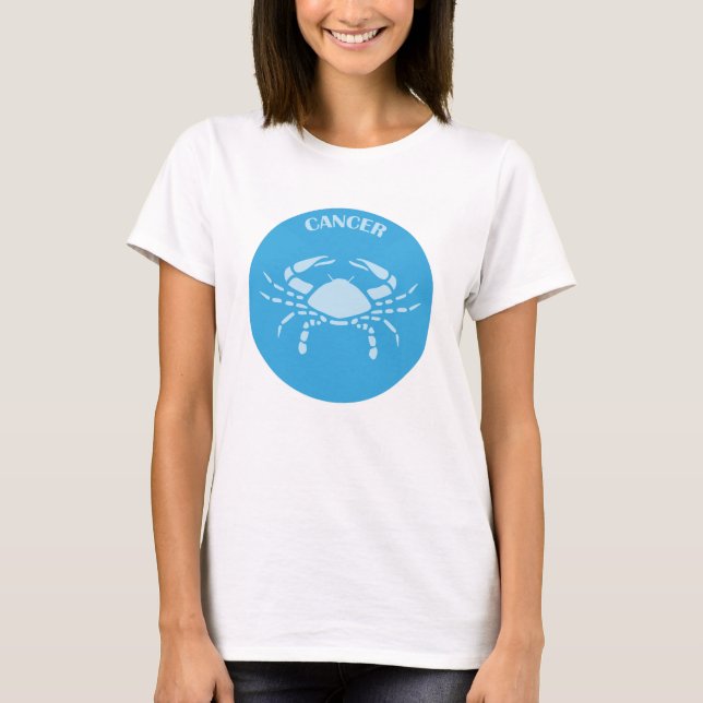 Cancer, Zodiac Sign, Horoscope, Astrology T Shirt (Framsida)