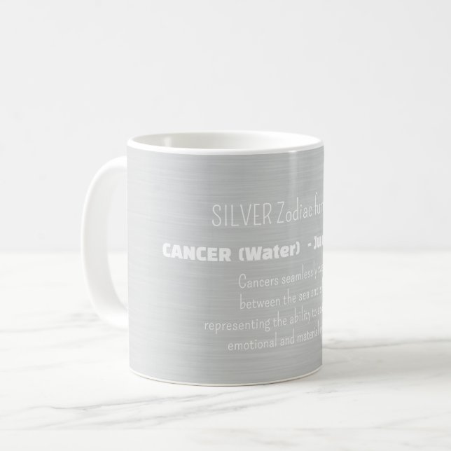 CANCER Zodiac Sign Personality Traits Kaffemugg (Framsida vänster)
