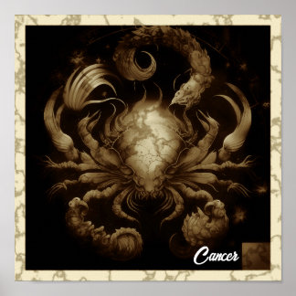 Cancer Zodiac Sign Wall Art Poster