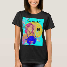 Cancer Zodiac Signera Horoscope Astrology Kvinnor T Shirt