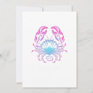 Cancer Zodiac skriver under på krabbdesigngåvan fr Inbjudningar