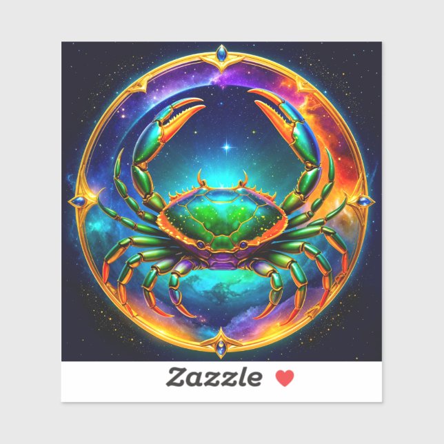 Cancer Zodiac Stickers, Celestial Zodiac Klistermärken (Ark)
