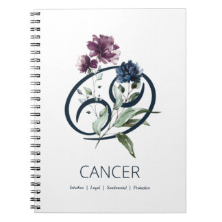 Cancer Zodiac Stjärntecken Anteckningsbok