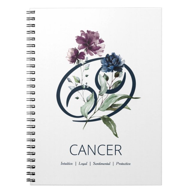 Cancer Zodiac Stjärntecken Anteckningsbok (Framsidan)