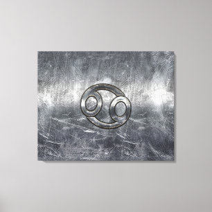 Cancer Zodiac Symbol i Industrial Stil Canvastryck