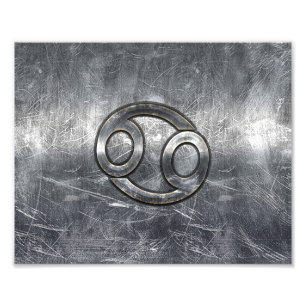 Cancer Zodiac Symbol i Industrial Stil Fototryck