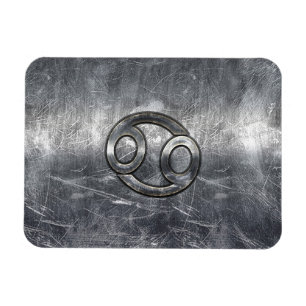 Cancer Zodiac Symbol i Industrial Stil Magnet