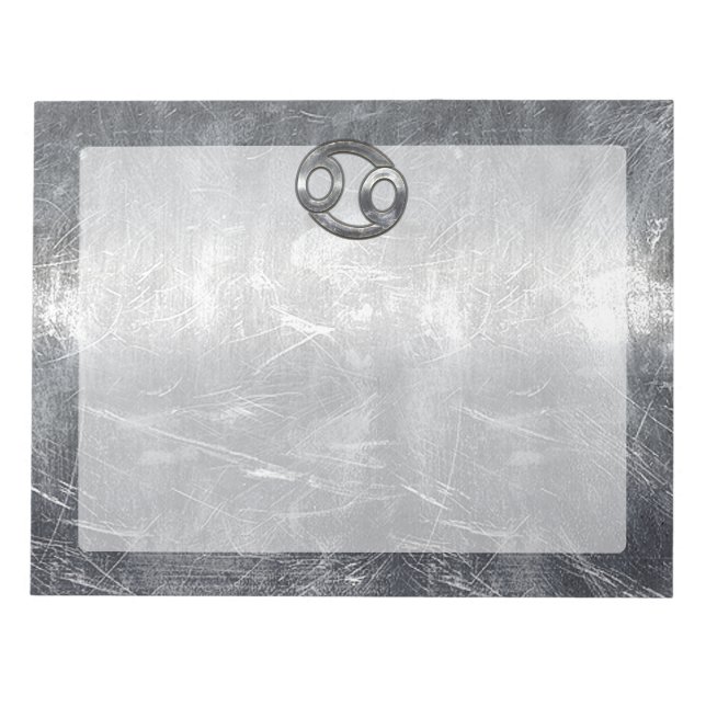 Cancer Zodiac Symbol i sänkt dekor Anteckningsblock (Framsida)