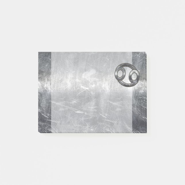 Cancer Zodiac Symbol i sänkt dekor Post-it Block (Framsida)