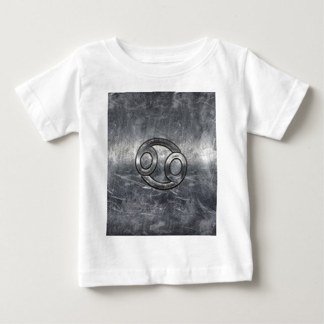 Cancer Zodiac Symbol i sänkt dekor T Shirt (Framsida)