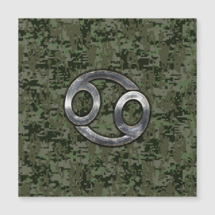 Cancer Zodiac-symbol på Grönt Digital Camo