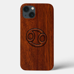 Cancer Zodiac Symbol på mahogany Stil Decor