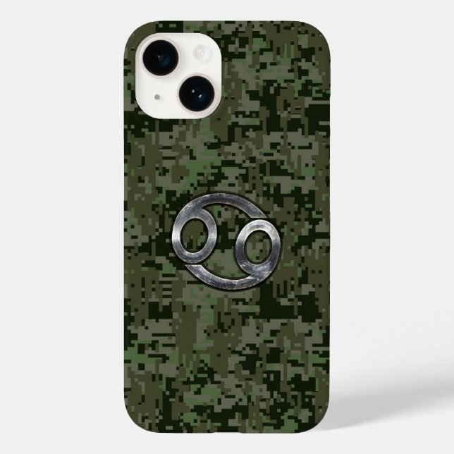 Cancer Zodiac Symbol på Woodland Camo (Baksida)