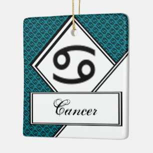 Cancer Zodiac Symbol Standard av Kenneth Yoncich Julgransprydnad Keramik