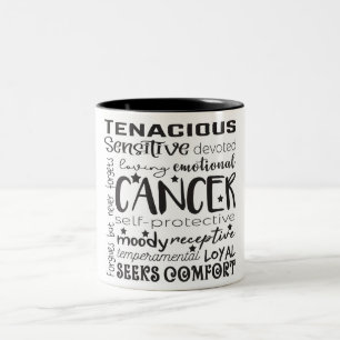 Cancer Zodiac-tecken/Astrologi Två-Tonad Mugg