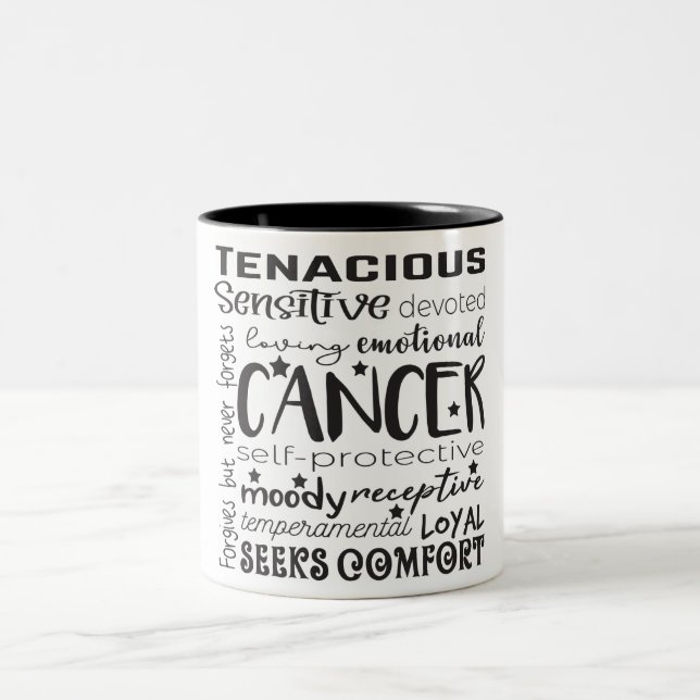 Cancer Zodiac-tecken/Astrologi Två-Tonad Mugg (Center)