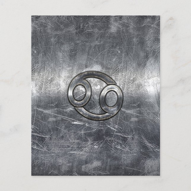 Cancer Zodiac-tecken i Industrial Stil Flygblad (Framsidan)
