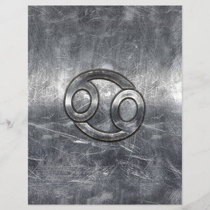 Cancer Zodiac-tecken i Industrial Stil Reklamblad