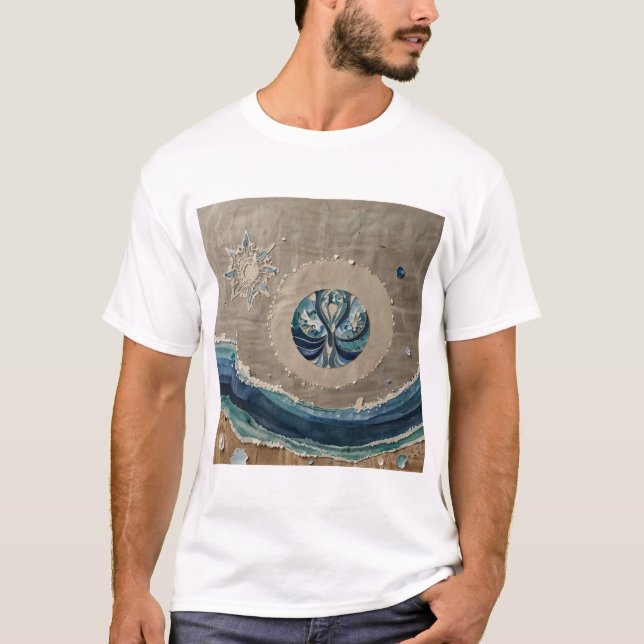 Cancer Zodiac-tecken med Elegant Design T Shirt (Framsida)