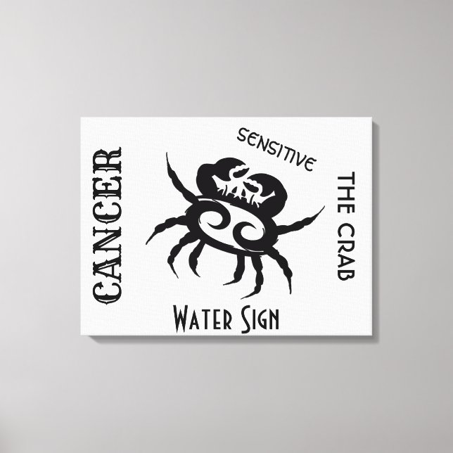 Cancer Zodiac-tecken och -symbol Canvastryck (Framsida)