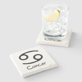 Cancer Zodiac-tecken på vit bakgrund Stenunderlägg
