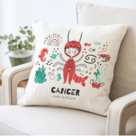 Cancer Zodiac-tecken Pillow, Astrologi Kudde