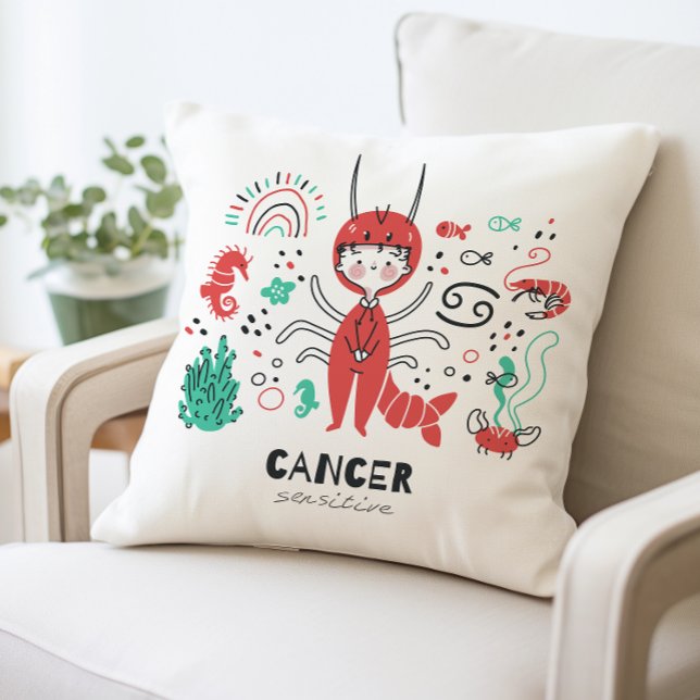 Cancer Zodiac-tecken Pillow, Astrologi Kudde (Skapare uppladdad)