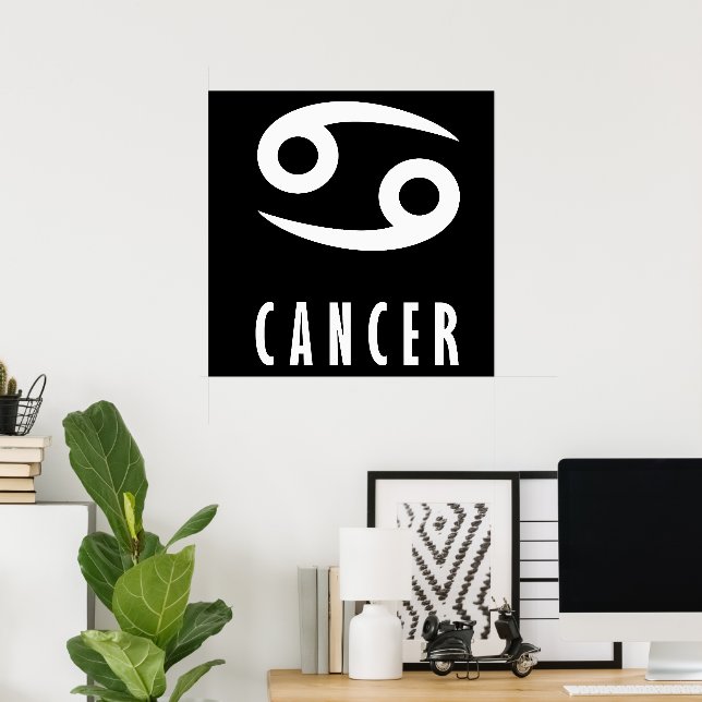 Cancer zodiac-tecken poster (Hemmakontoret)