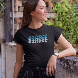 Cancer Zodiac-tecken | Silver Power Färg T Shirt
