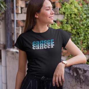 Cancer Zodiac-tecken Silver Power Färg T Shirt