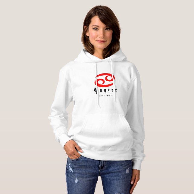 Cancer zodiac-tecken t shirt (Hel framsida)