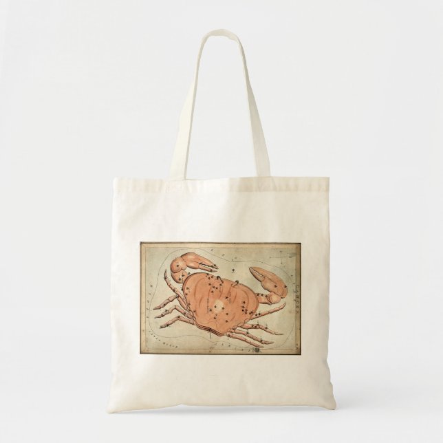 Cancer zodiac tote bag tygkasse (Framsidan)