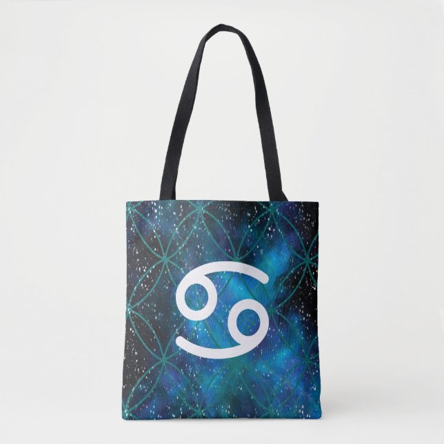 Cancer Zodiac Tote Bag Tygkasse (Framsida)