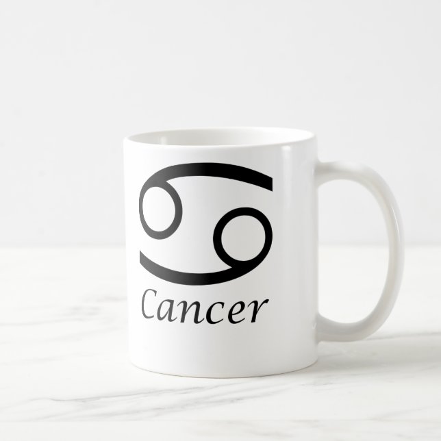 `-Cancer' Zodiac undertecknar Kaffemugg (Höger)